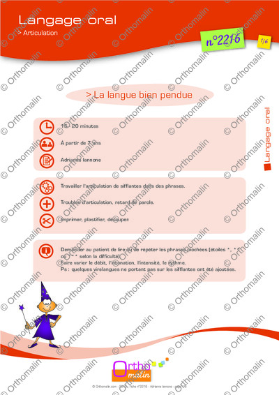 Page 1 de la fiche