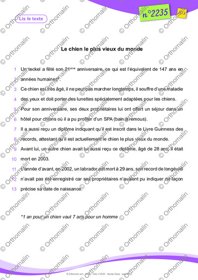 Page 2 de la fiche