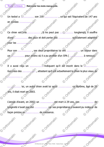 Page 8 de la fiche