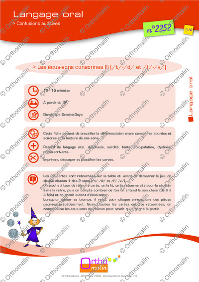 Page 1 de la fiche