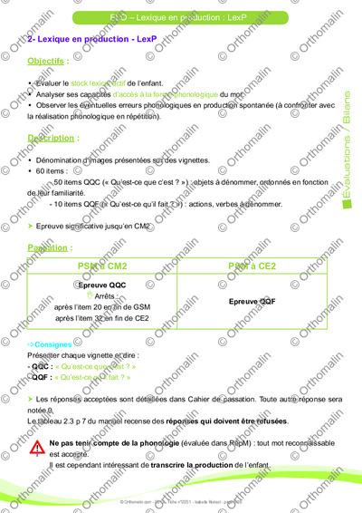 Page 5 de la fiche