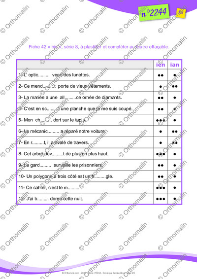 Page 3 de la fiche