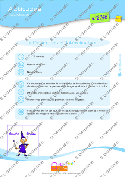 Page 1 de la fiche