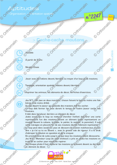 Page 1 de la fiche