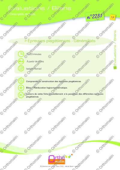 Page 1 de la fiche