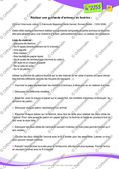 Page 2 de la fiche