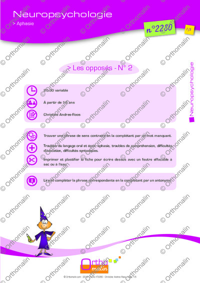 Page 1 de la fiche