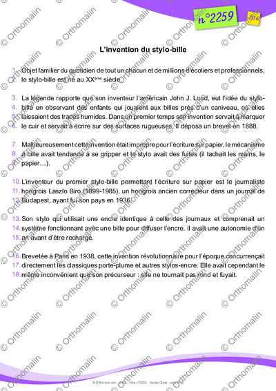Page 2 de la fiche
