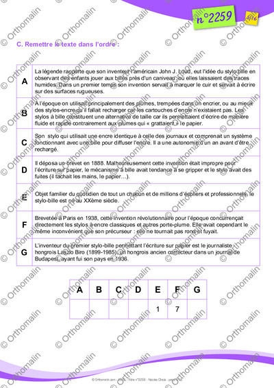 Page 5 de la fiche