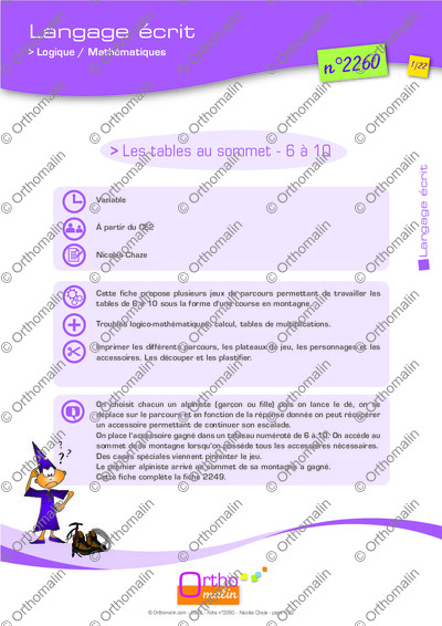 Page 1 de la fiche