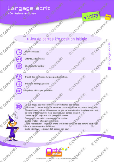 Page 1 de la fiche
