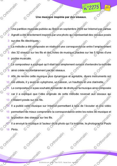 Page 2 de la fiche