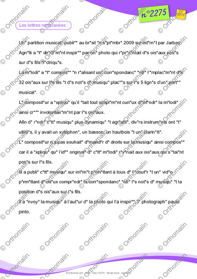 Page 6 de la fiche