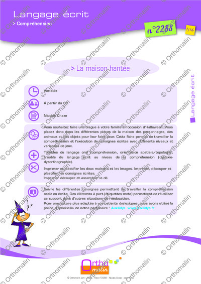 Page 1 de la fiche