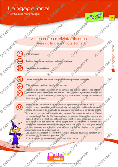 Page 1 de la fiche