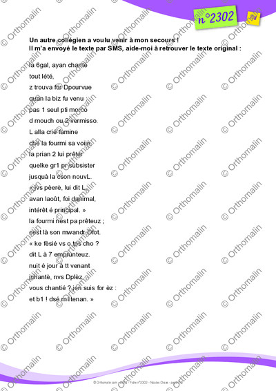 Page 7 de la fiche