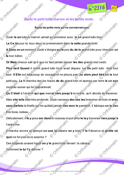 Page 2 de la fiche