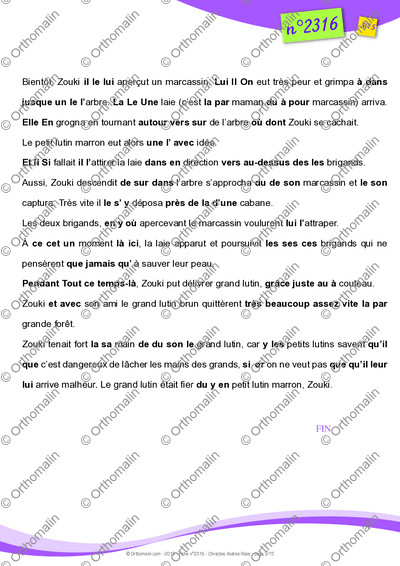 Page 3 de la fiche
