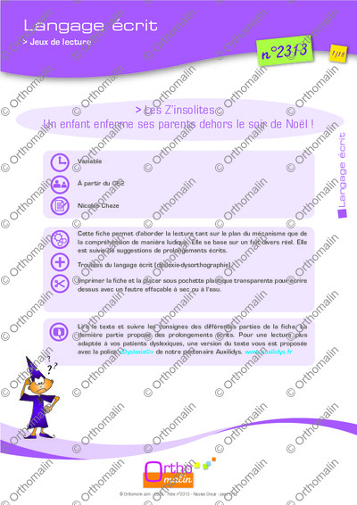 Page 1 de la fiche