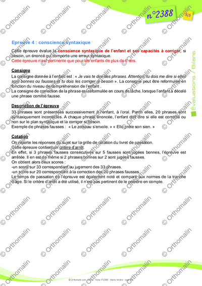 Page 5 de la fiche