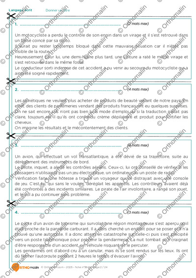 Page 2 de la fiche