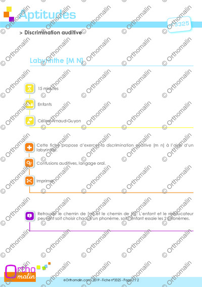 Page 1 de la fiche