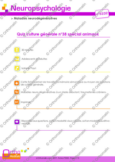 Page 1 de la fiche