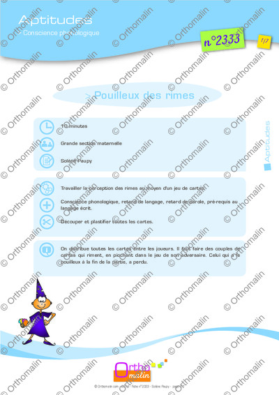 Page 1 de la fiche