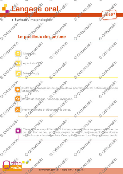 Page 1 de la fiche