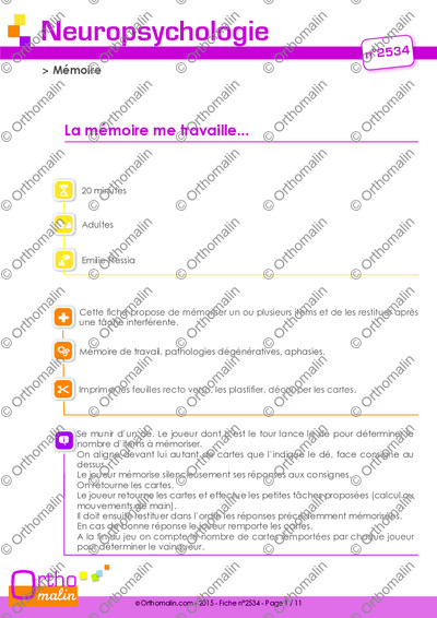 Page 1 de la fiche