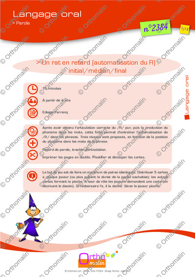 Page 1 de la fiche