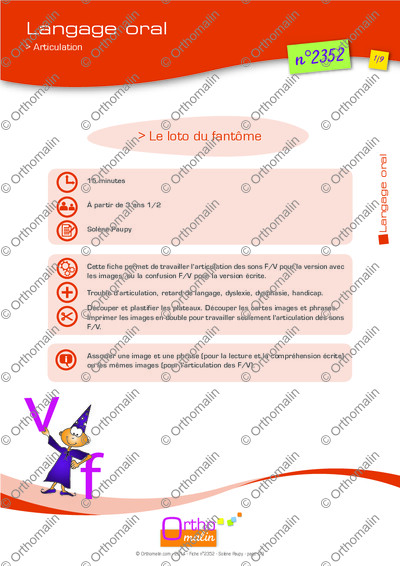 Page 1 de la fiche