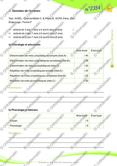 Page 3 de la fiche
