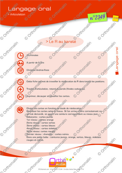 Page 1 de la fiche