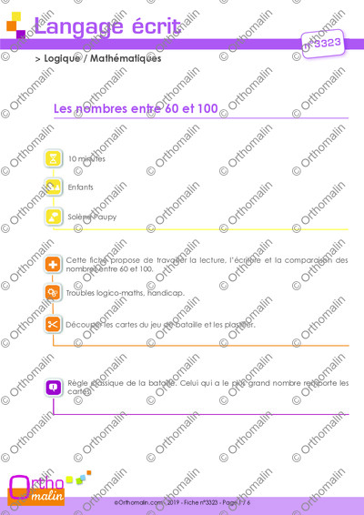 Page 1 de la fiche