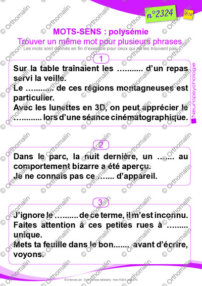 Page 2 de la fiche