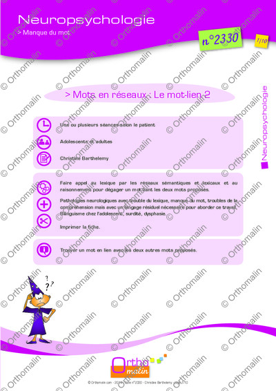 Page 1 de la fiche