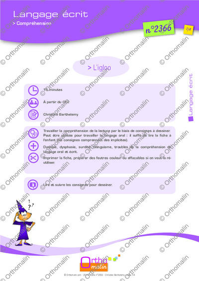 Page 1 de la fiche