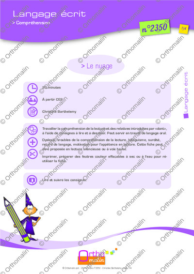 Page 1 de la fiche