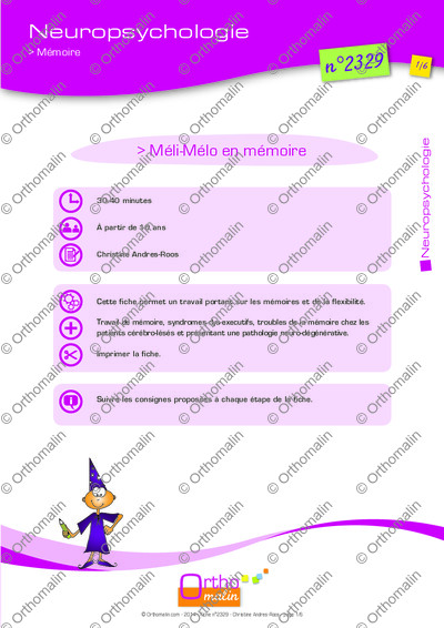 Page 1 de la fiche