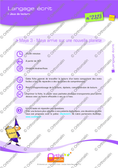 Page 1 de la fiche