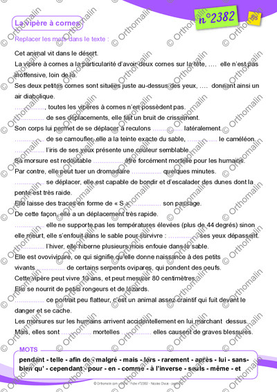 Page 2 de la fiche