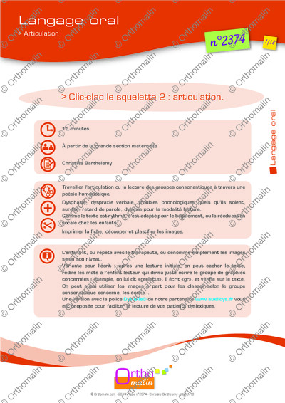 Page 1 de la fiche