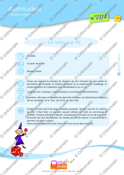 Page 1 de la fiche