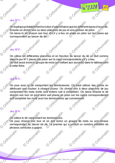 Page 3 de la fiche