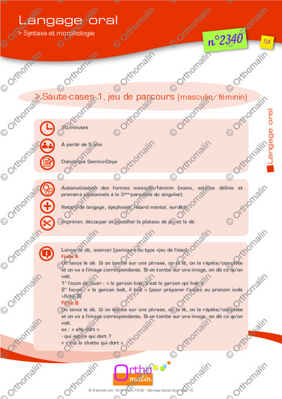 Page 1 de la fiche