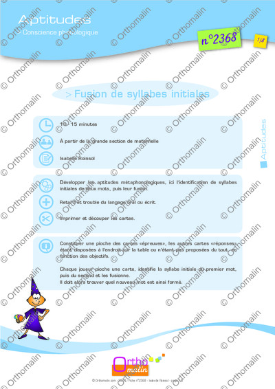 Page 1 de la fiche