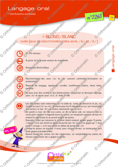 Page 1 de la fiche