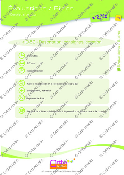 Page 1 de la fiche