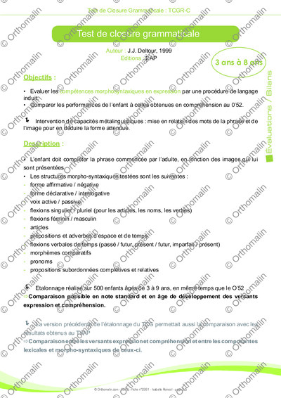 Page 2 de la fiche